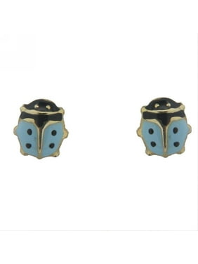 18Kt Yellow Gold 4 Pedal Satin Flower Screwback Earrings 6mm 18Kt Yellow Gold 4 Pedal Satin Flower Screwback Earrings 6mm